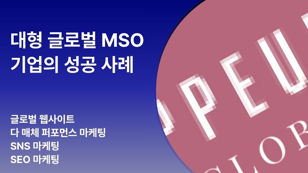 연매출 3천억 글로벌 MSO 병원의 성공 요인 | 광고·SNS·SEO 삼각 전략